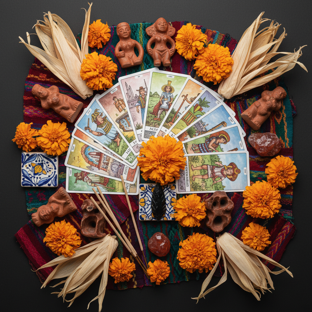 Tarot Neocolonial Flat Lay