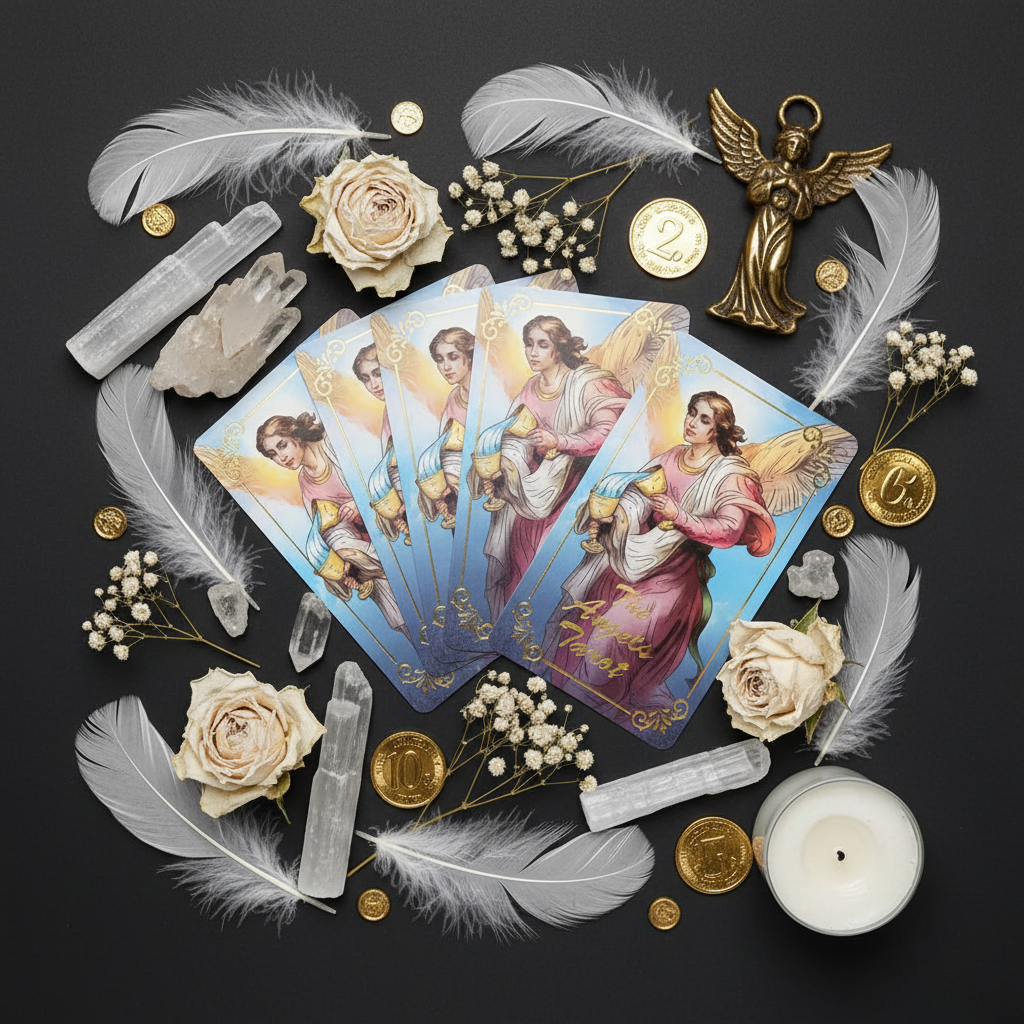 The Angels Tarot Flat Lay