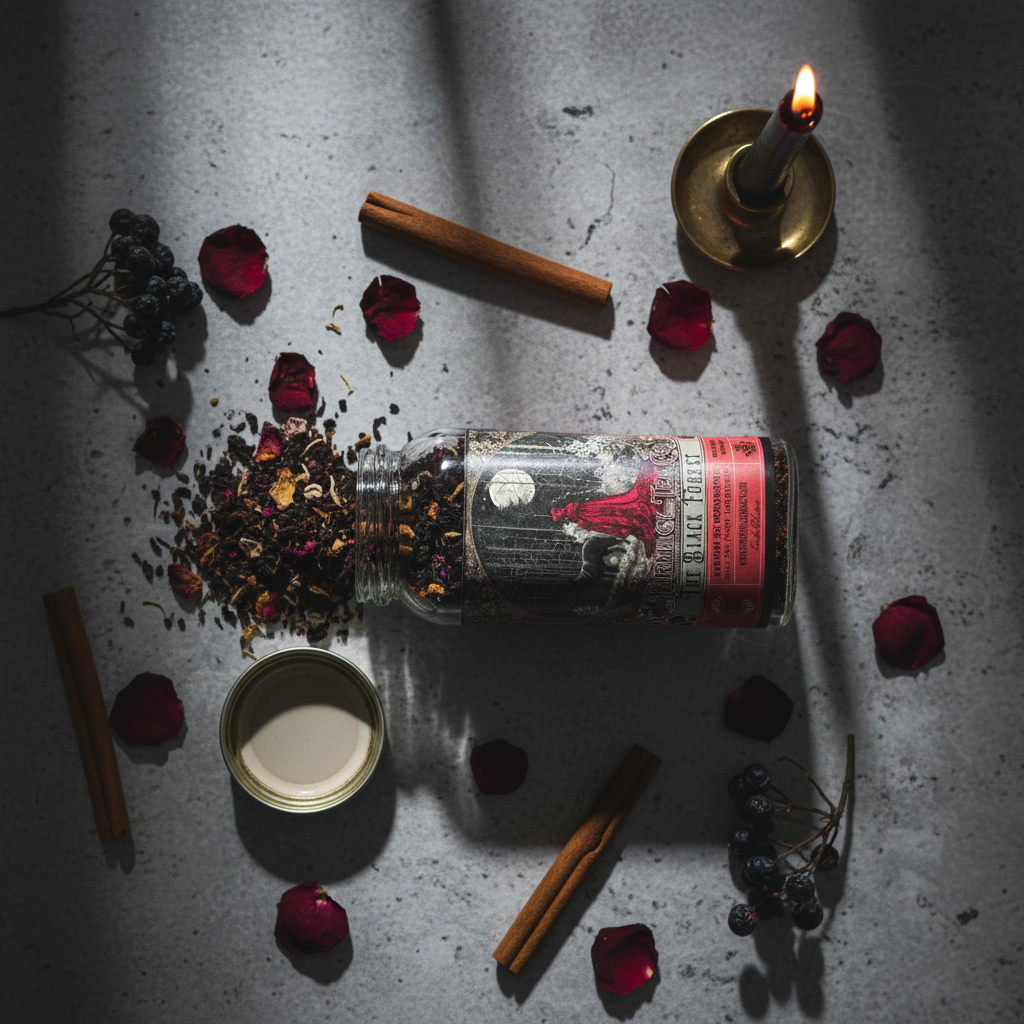 The Black Forest Tea Flat Lay