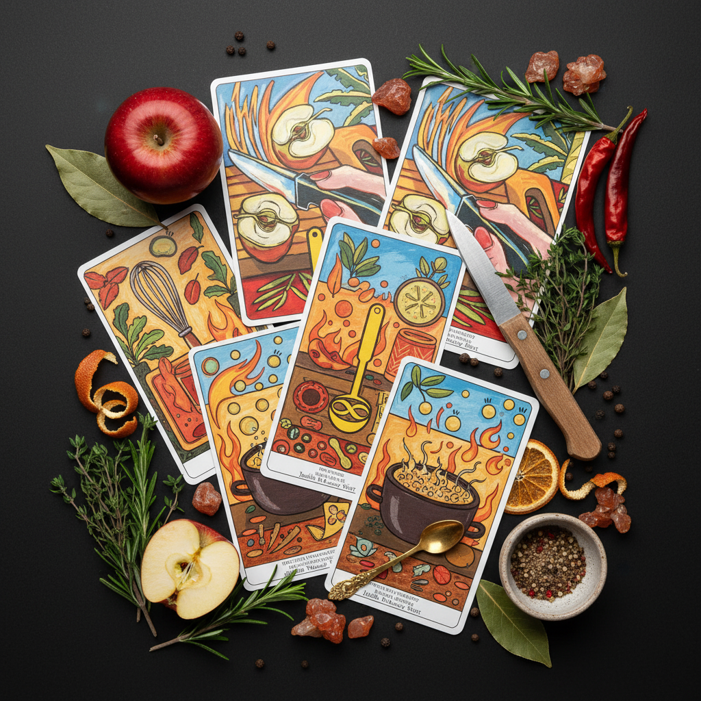 The Cook's Tarot Flat Lay