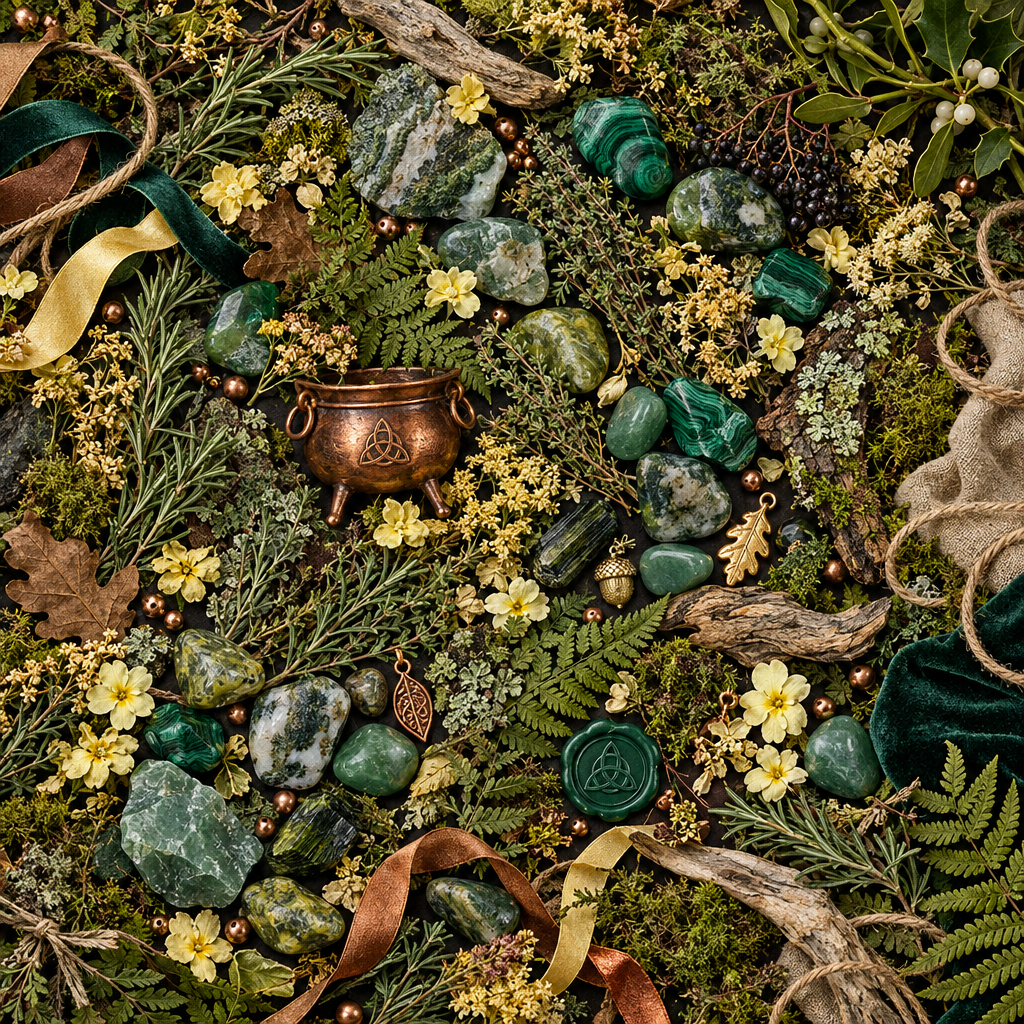 The Druid Plant Oracle Flat Lay