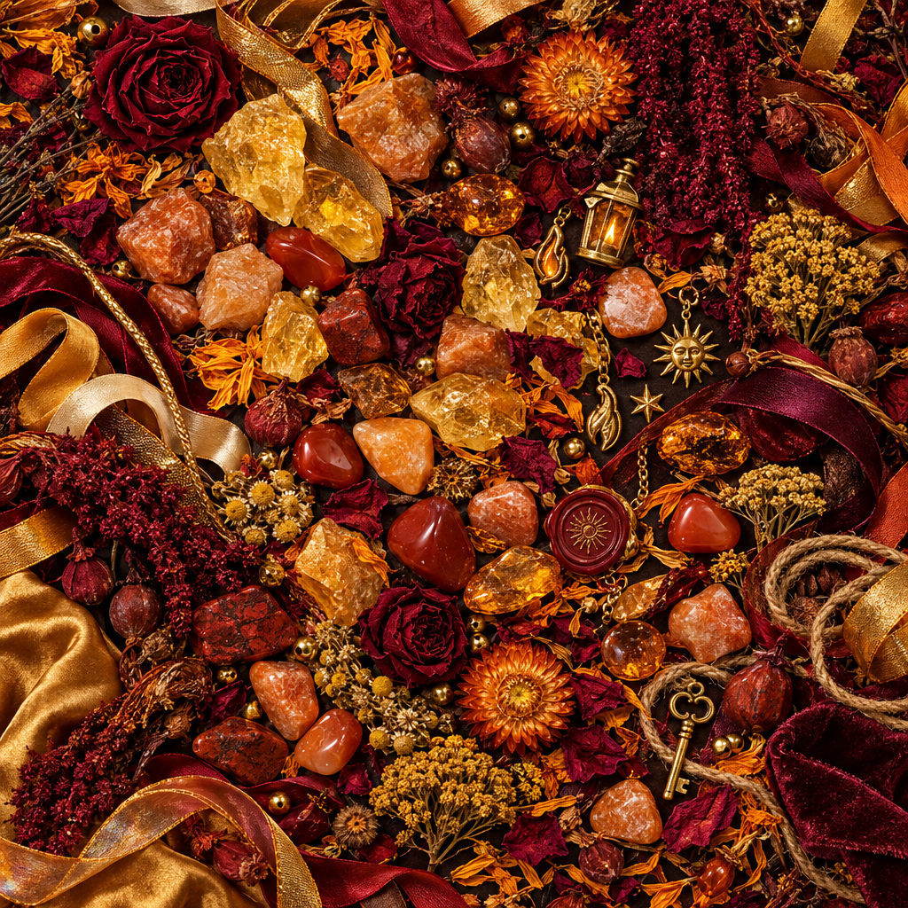 The Lantern Oracle Flat Lay