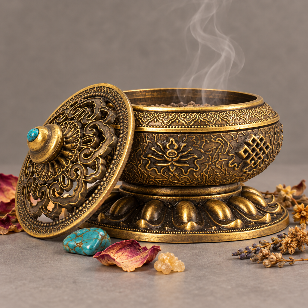 Tibetan Brass Burner Hero