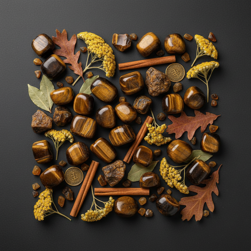 Tiger Eye Flat Lay