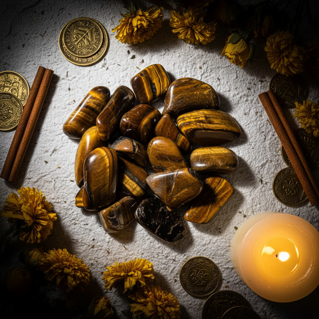 Tiger's Eye Flat Lay