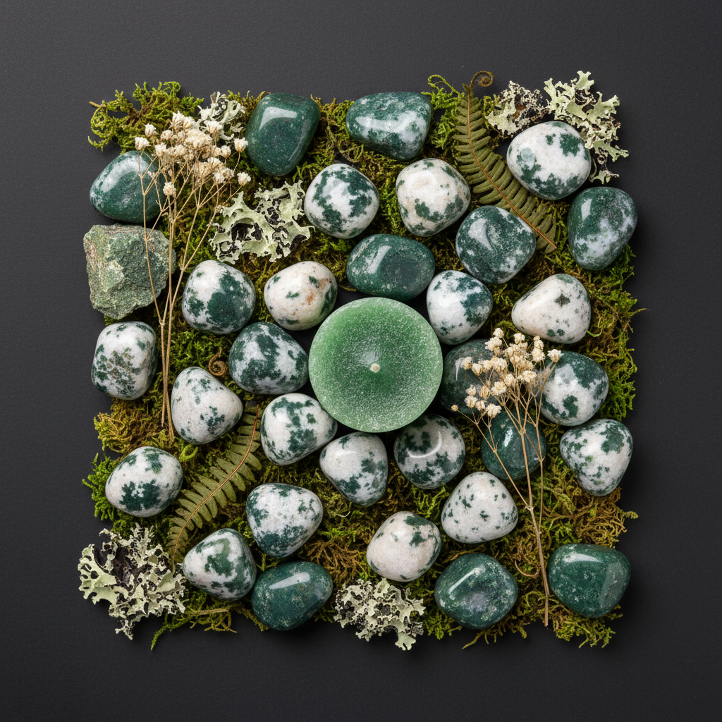Tree Agate Flat Lay