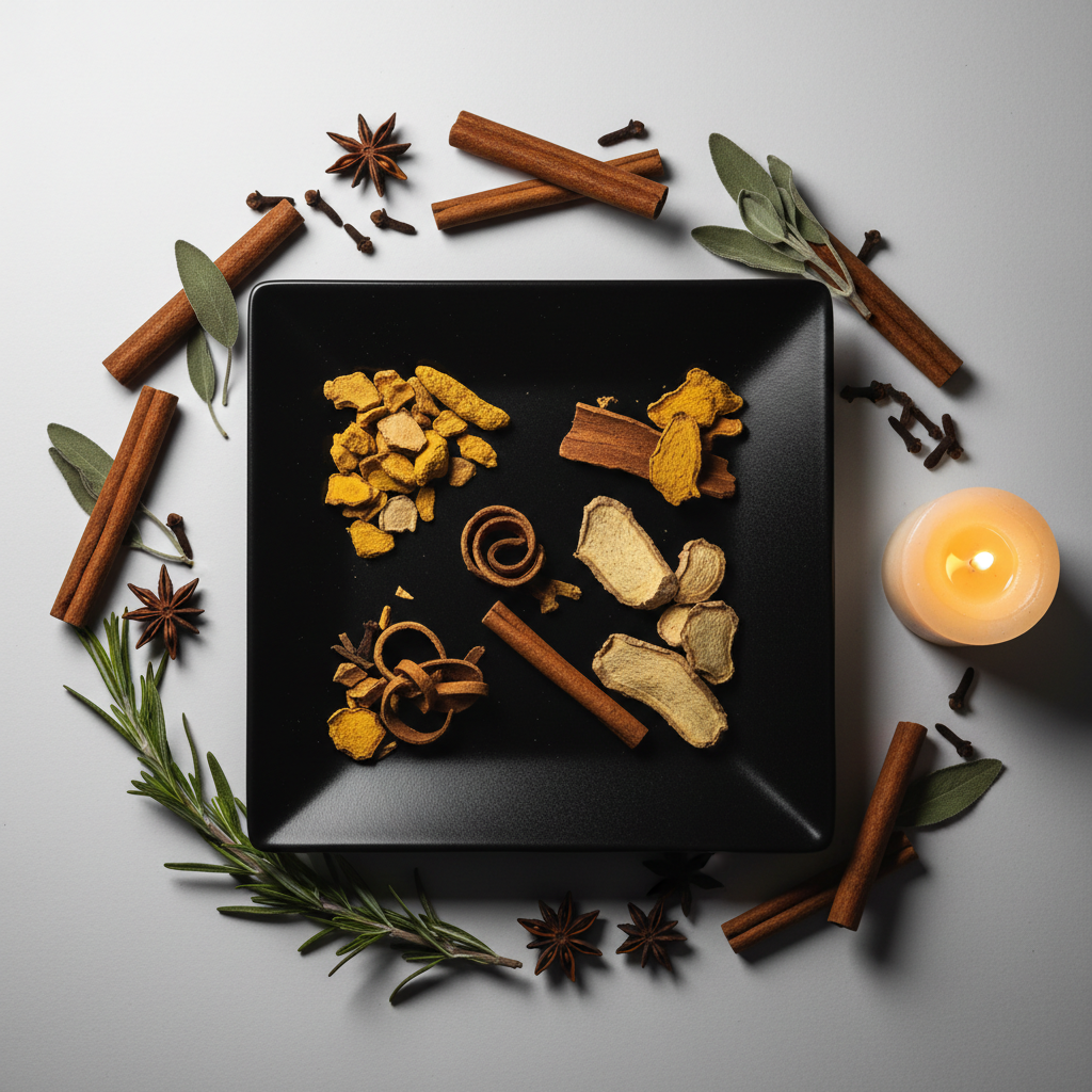 Turmeric Ginger Flat Lay