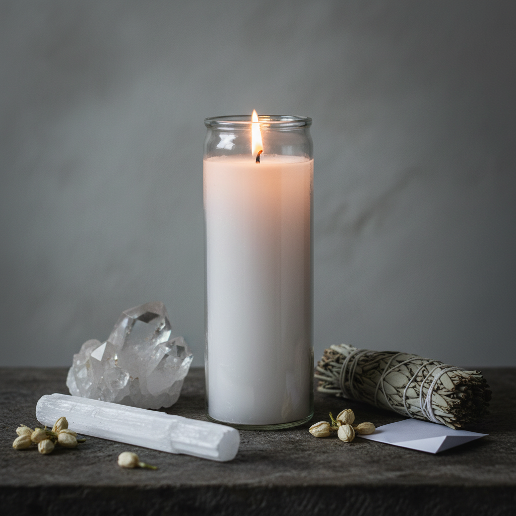 White 7-Day Candle Lifestyle