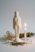 White Female Figure Candle Hero