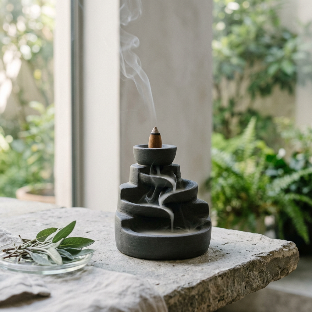 White Sage backflow burner lifestyle