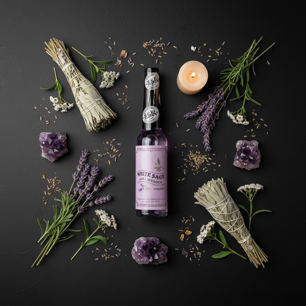 White Sage Lavender Flat Lay