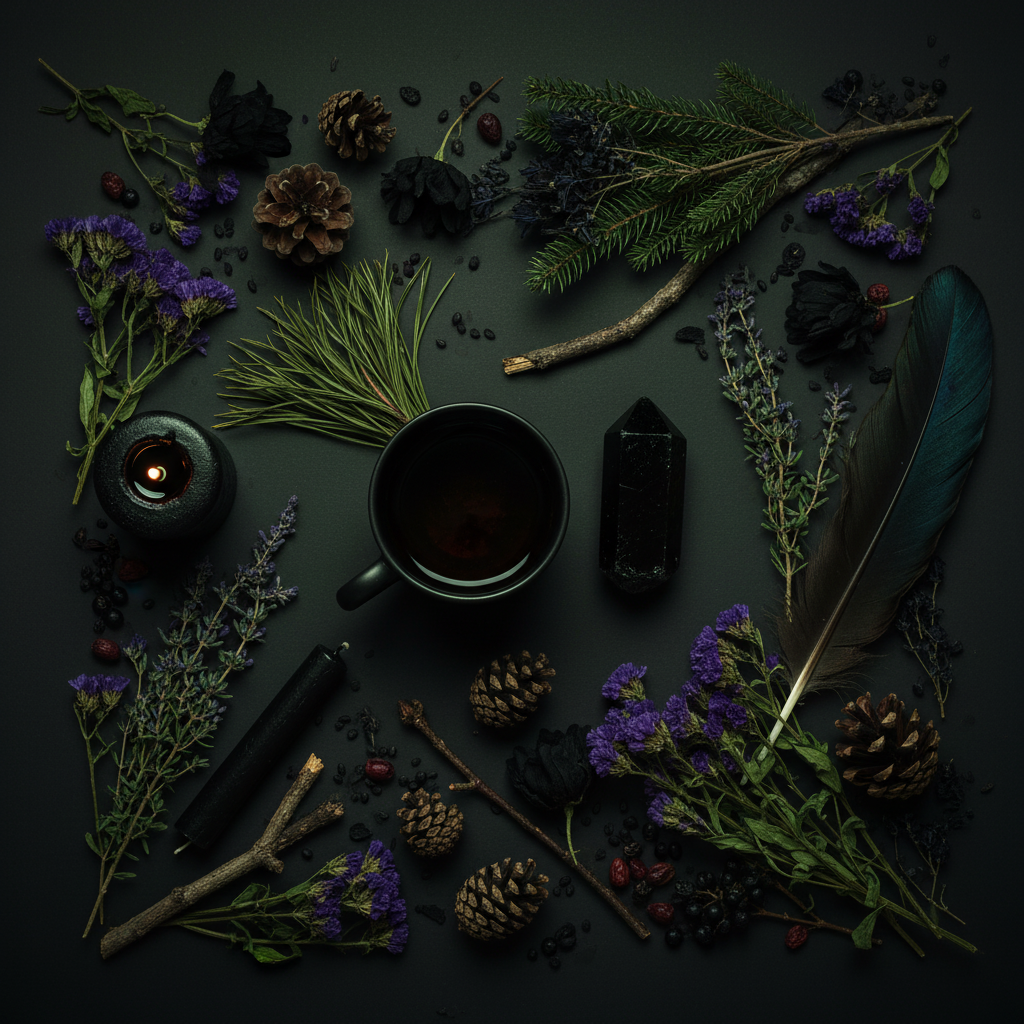 Wild Mountain Witches Brew Flat Lay
