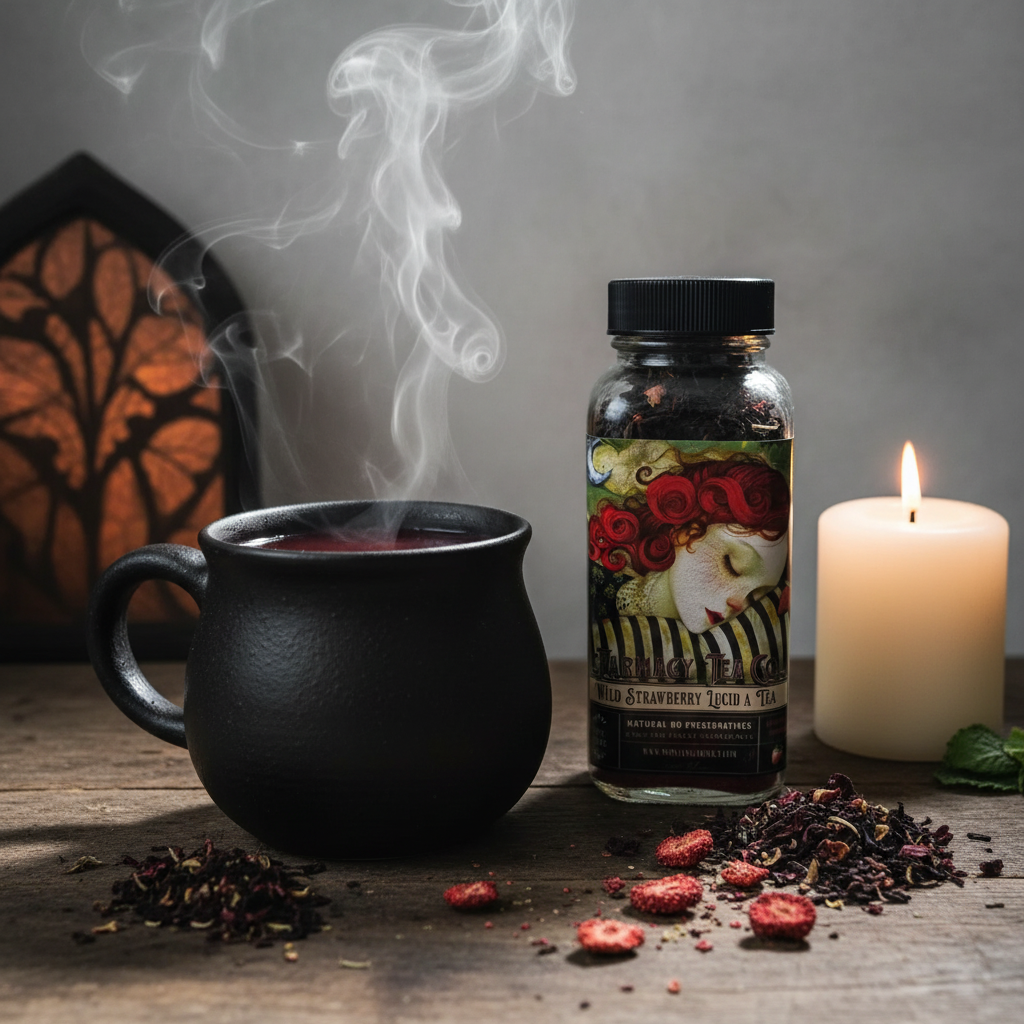 Wild Strawberry Lucid Dream Tea Steaming Cup