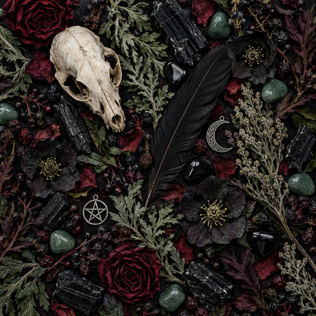 Witch's Familiar Runic Oracle Flat Lay