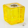 Yellow glass cube holder hero