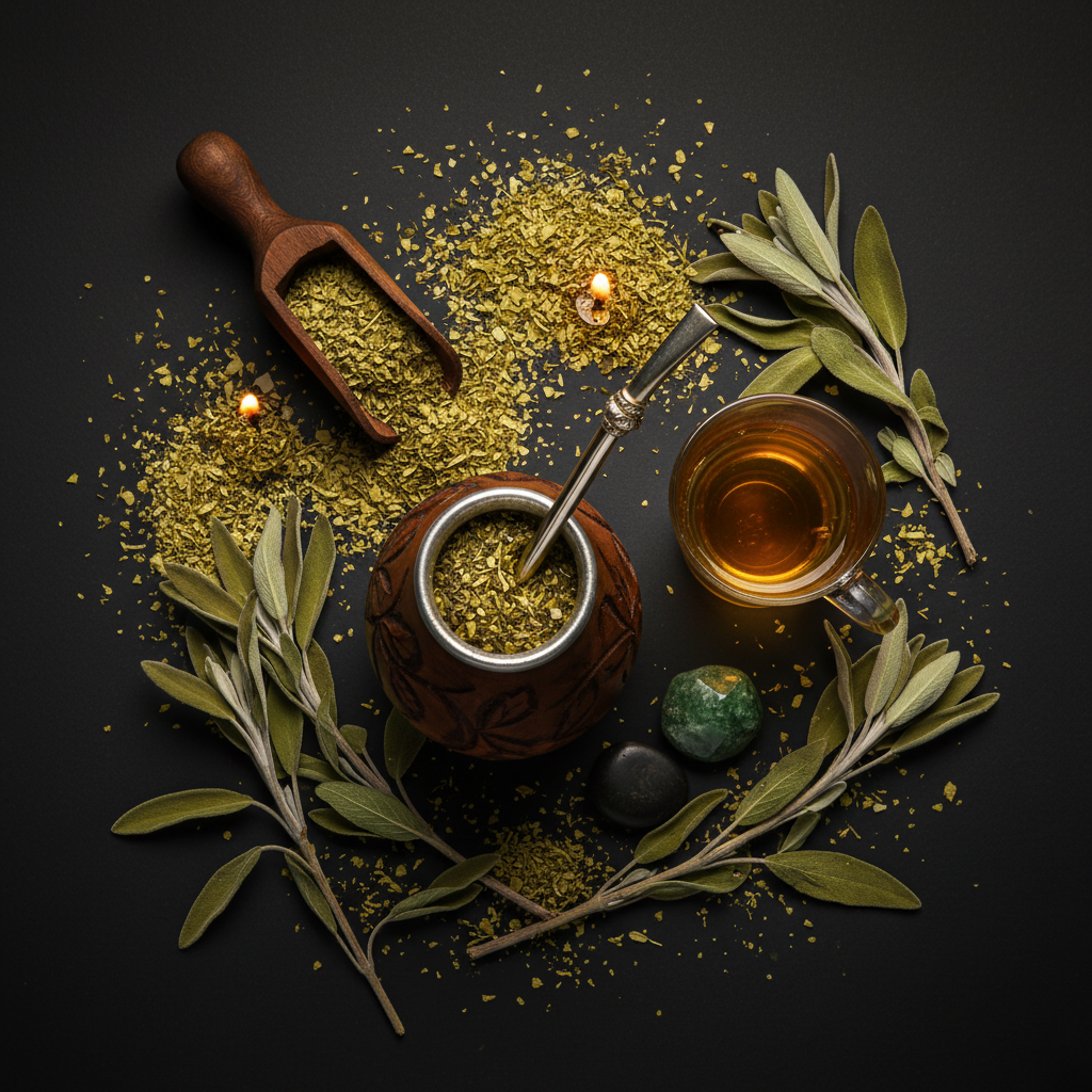 Yerba Mate Flat Lay