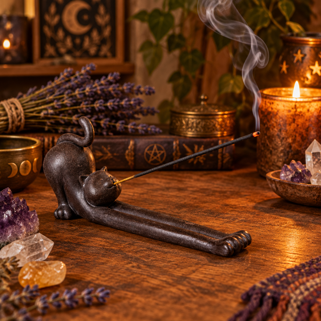 Yoga Cat Incense Holder Lifestyle